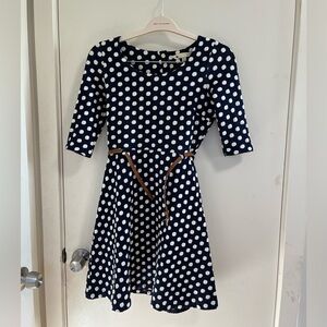Yumi belted fit and flare dress